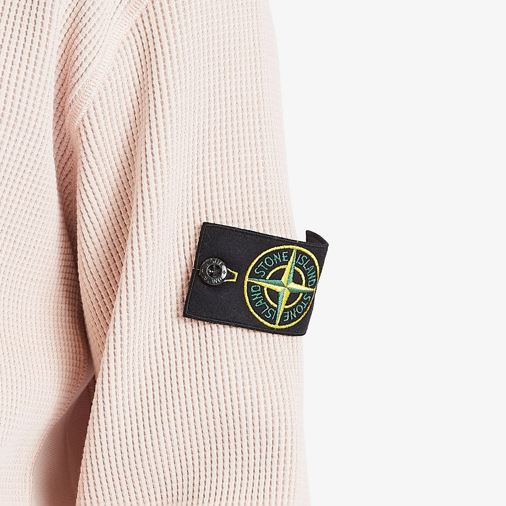 Stone Island Men's Waffle Crew Neck Sweatshirt Antique Rose